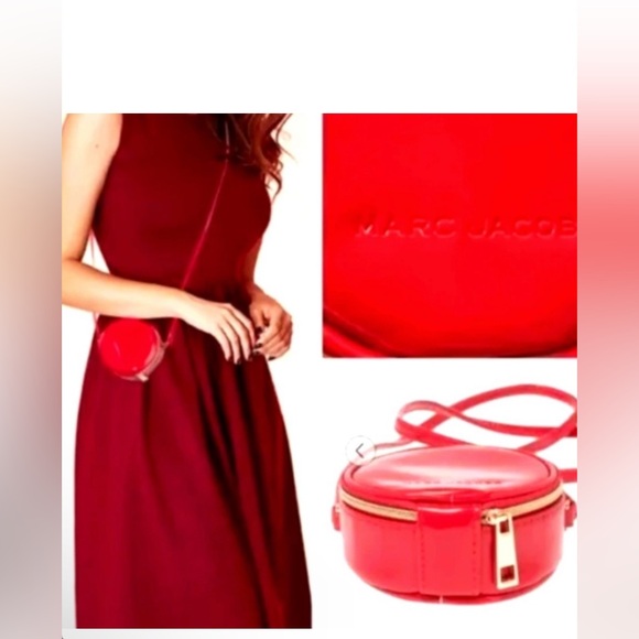 Marc Jacobs Red Round Crossbody Bag - Picture 4 of 12